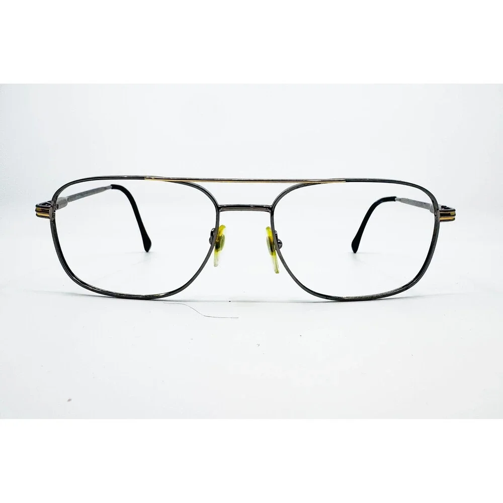 Sferoflex Eyeglass Frames Mens Gray Aviator Double Bridge 56-17-140 2152